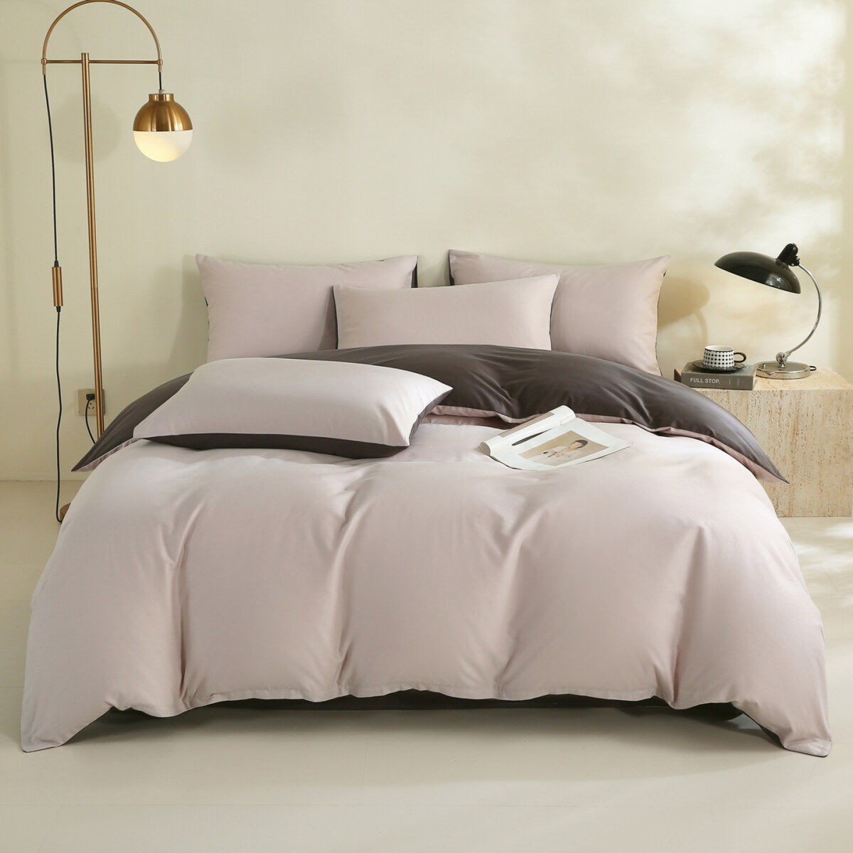 Reversible Pure Cotton Pillowcase Pair