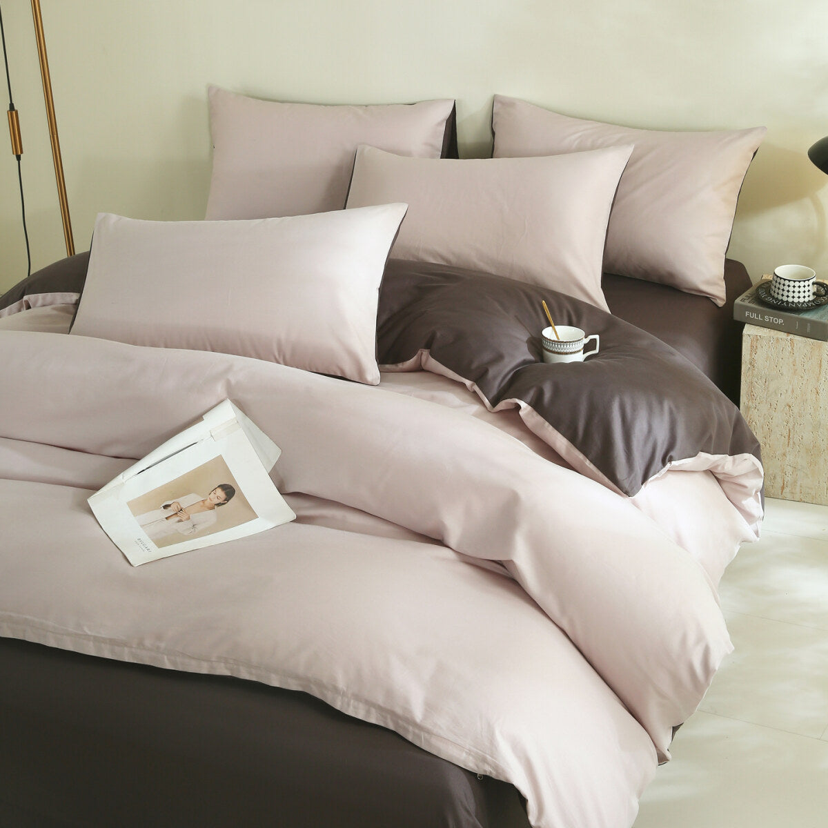 Reversible Pure Cotton Pillowcase Pair