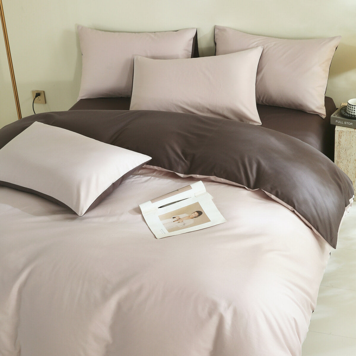 Reversible Pure Cotton Pillowcase Pair