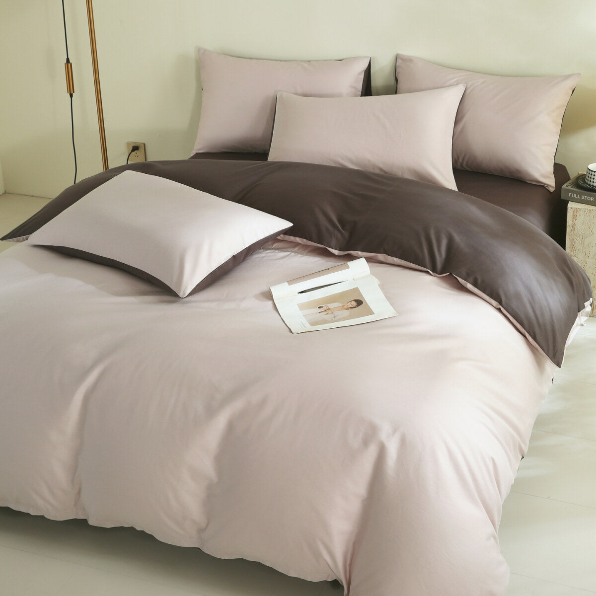 Reversible Pure Cotton Pillowcase Pair