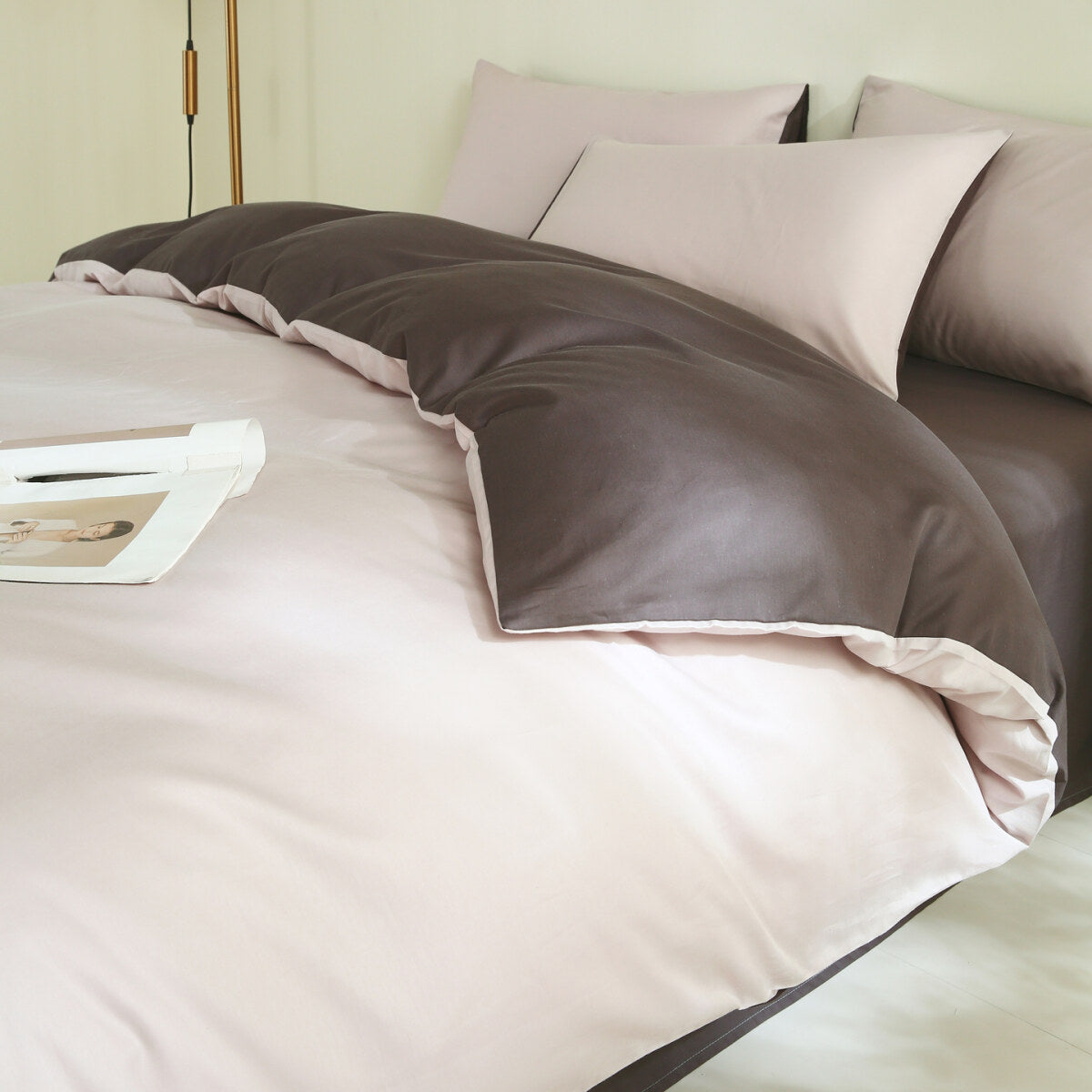 Reversible Pure Cotton Pillowcase Pair