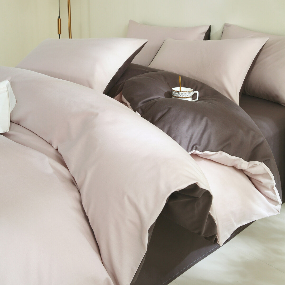 Reversible Pure Cotton Pillowcase Pair