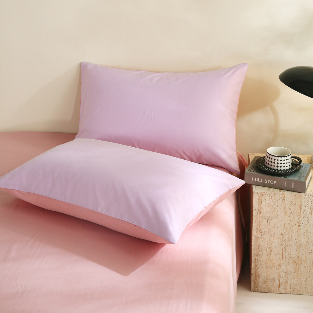 Reversible Pure Cotton Pillowcase Pair