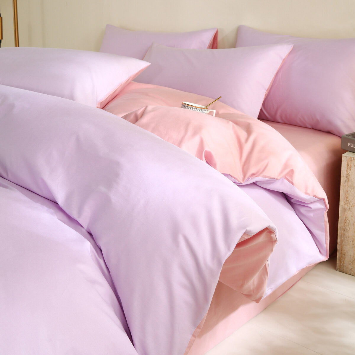 Reversible Pure Cotton Pillowcase Pair