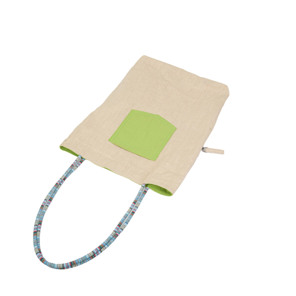 Reversible Ramie Linen Tote Bag – Ultra-Light 2-in-1 Dual-Color Shoulder Bag with Woven Strap