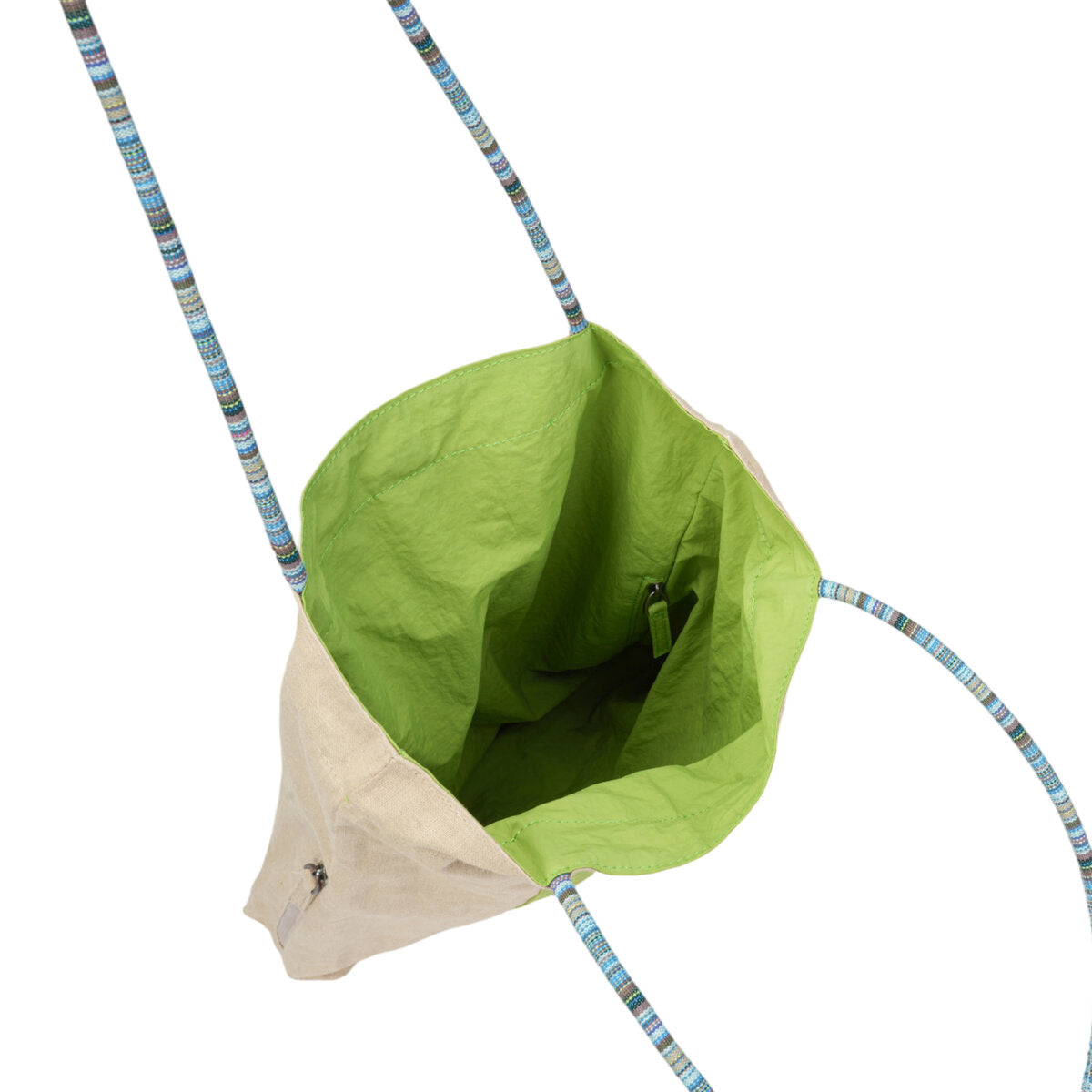 Reversible Ramie Linen Tote Bag – Ultra-Light 2-in-1 Dual-Color Shoulder Bag with Woven Strap