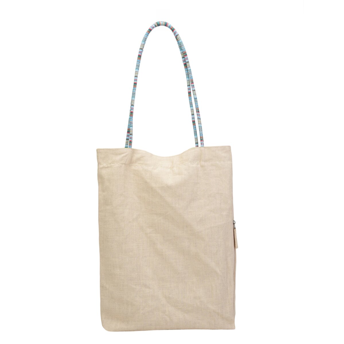 Reversible Ramie Linen Tote Bag – Ultra-Light 2-in-1 Dual-Color Shoulder Bag with Woven Strap