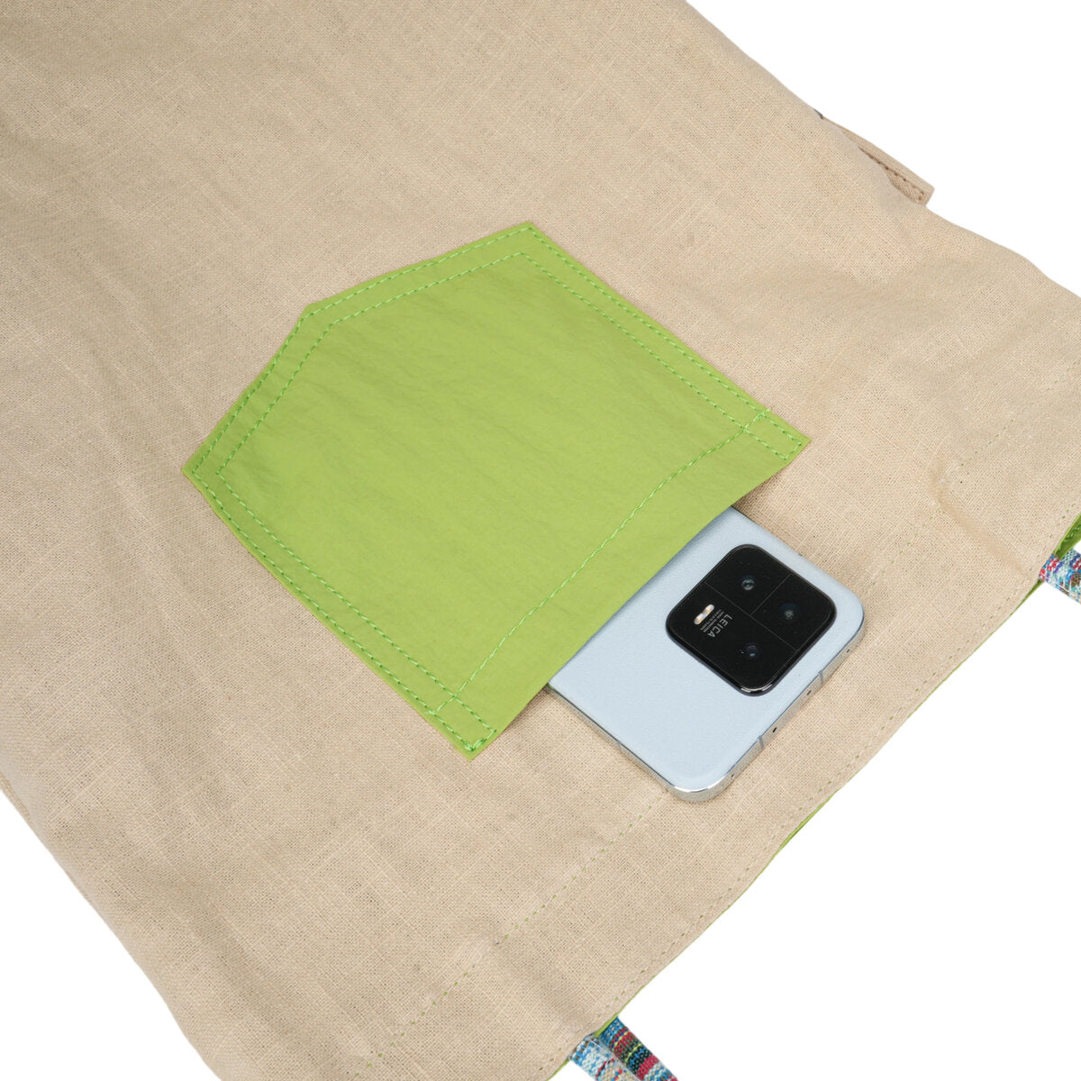 Reversible Ramie Linen Tote Bag – Ultra-Light 2-in-1 Dual-Color Shoulder Bag with Woven Strap