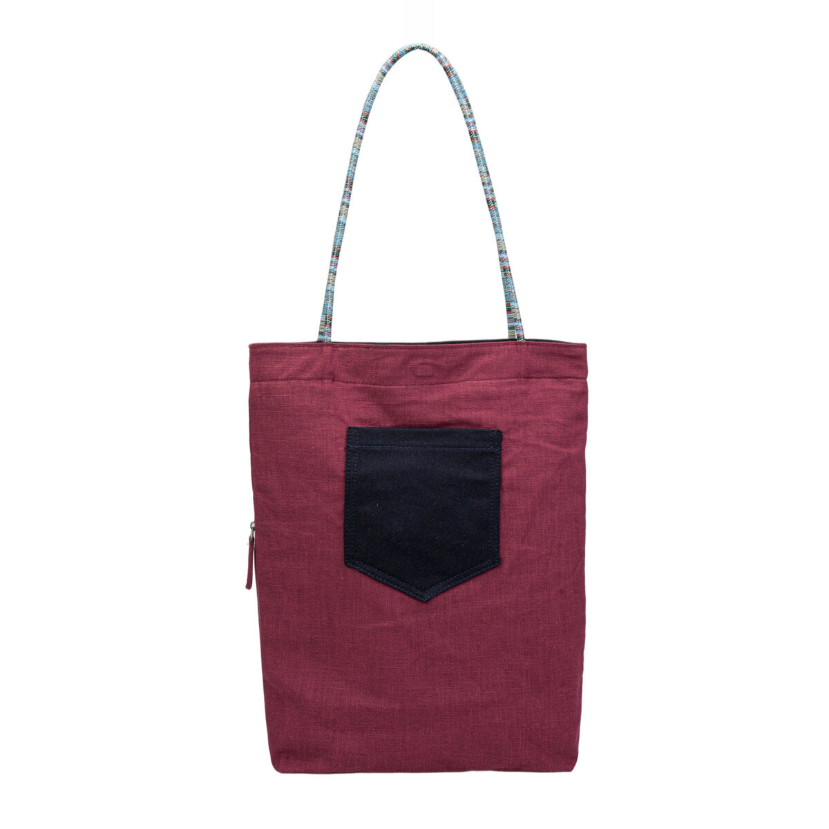 Reversible Ramie Linen Tote Bag – Ultra-Light 2-in-1 Dual-Color Shoulder Bag with Woven Strap