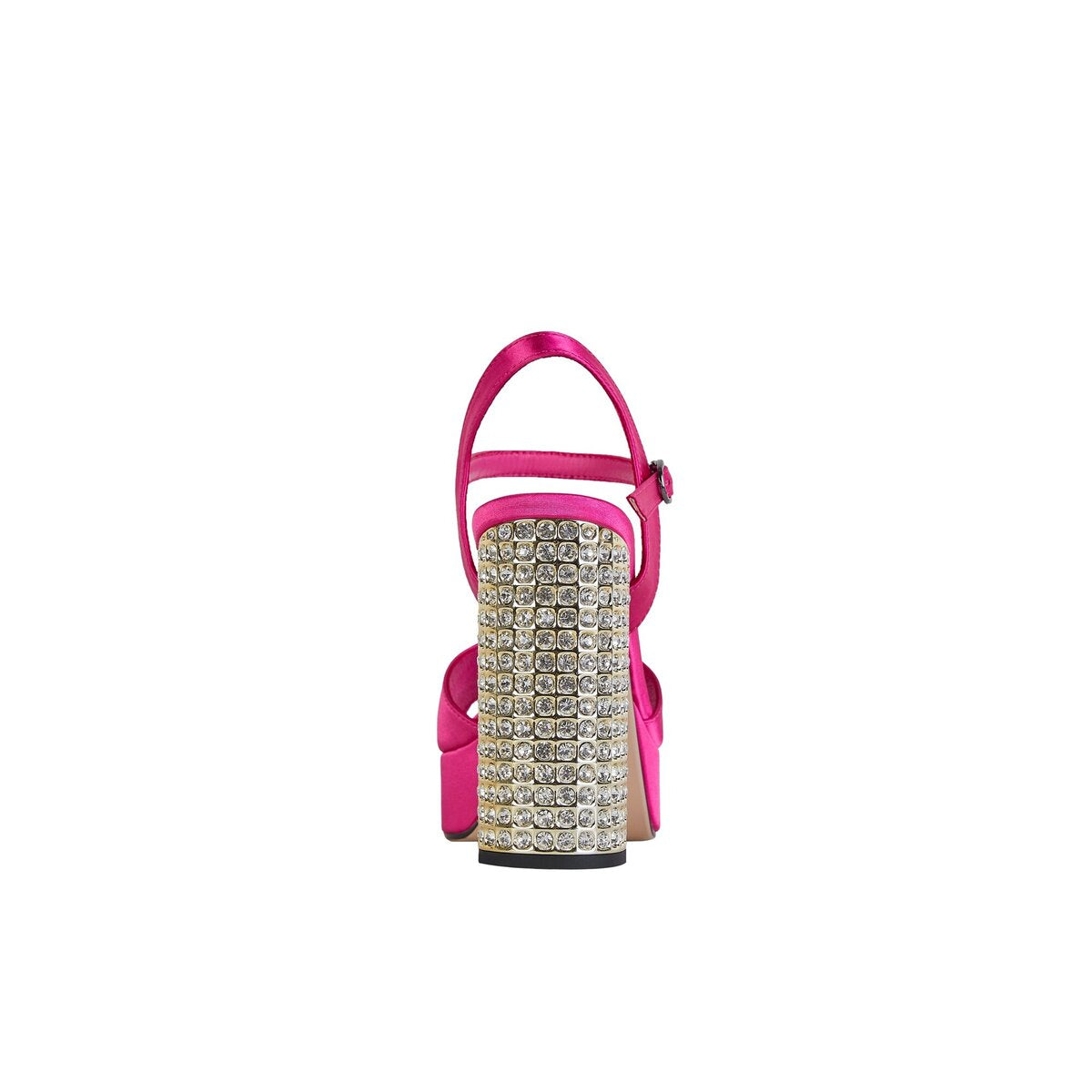 Rhinestone Jeweled Chunky Platform Ankle Strap Sandals