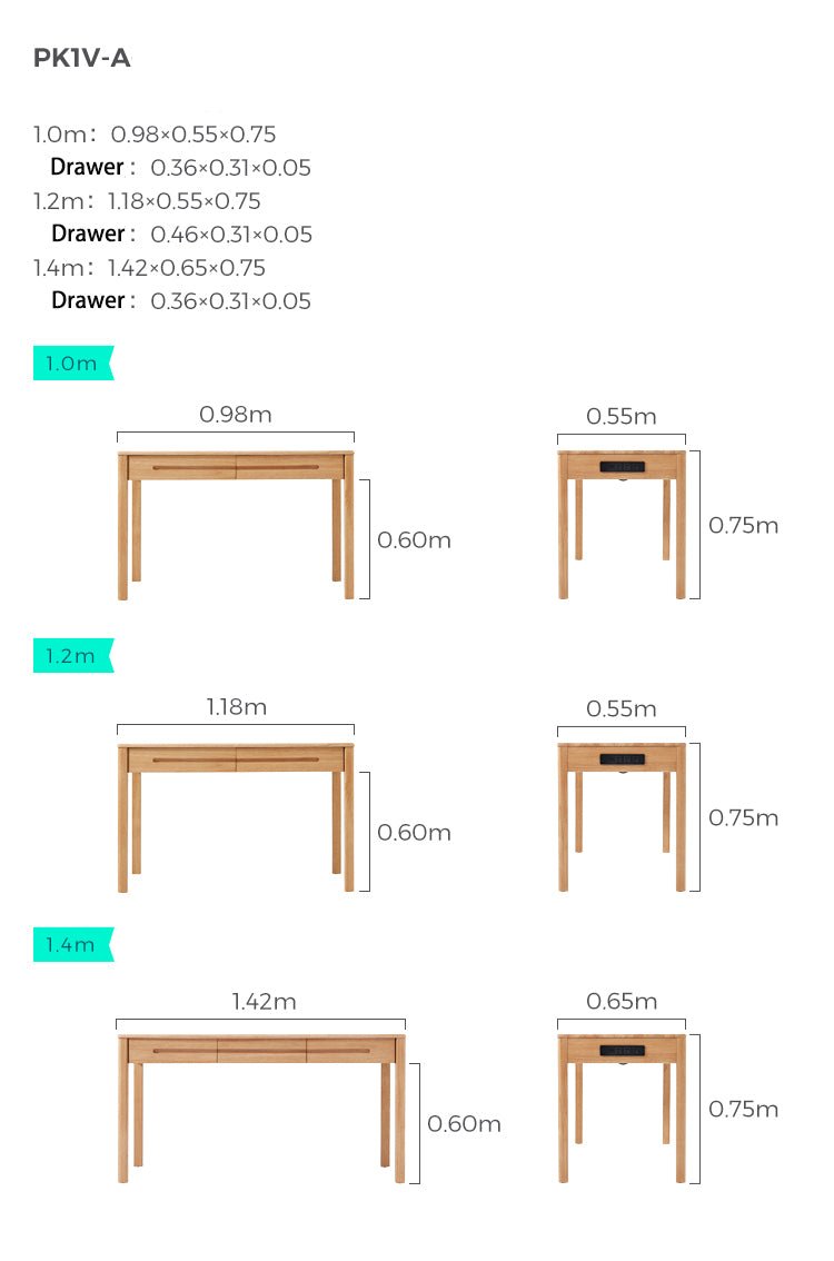 Ridge Organic Study Table - 0cm