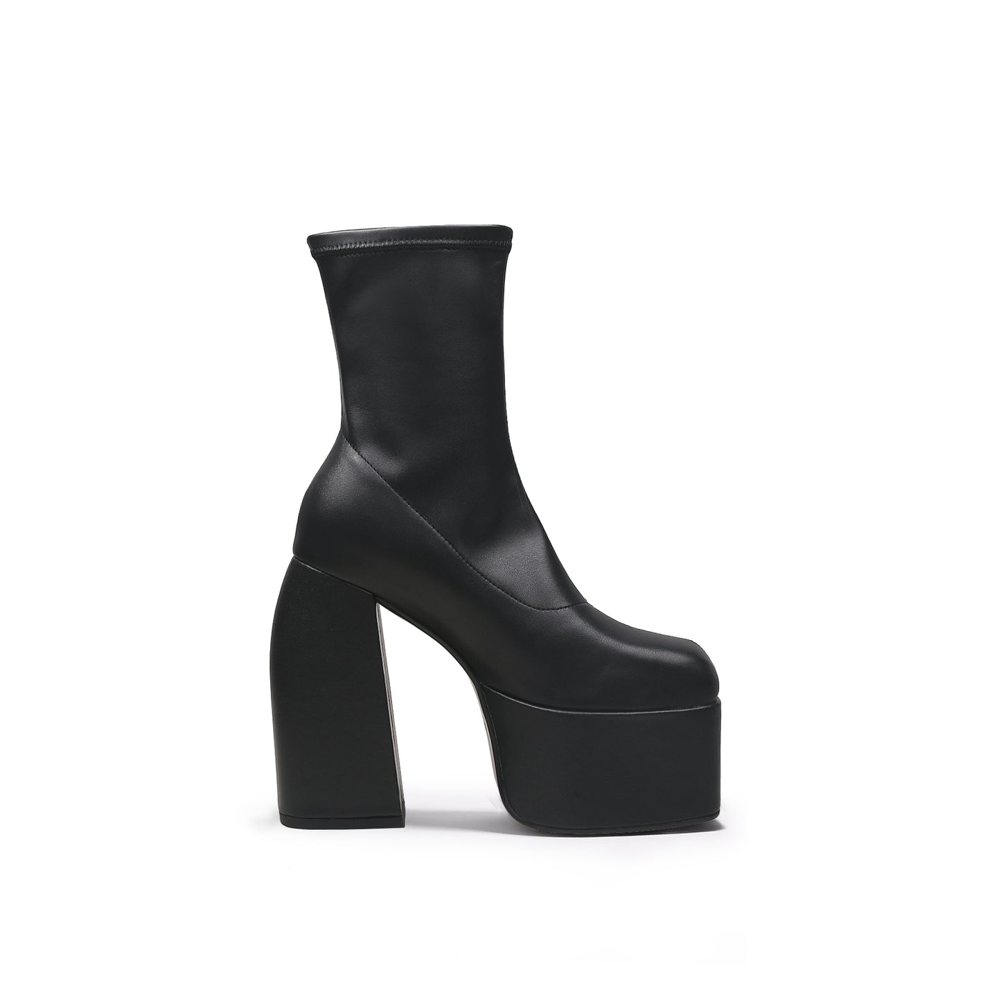 rising black leather platform boots all black 3