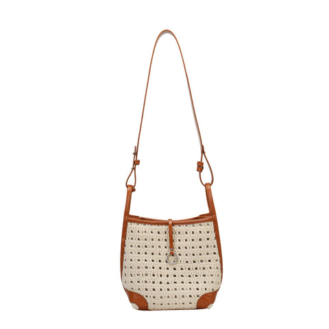 Riviera Waxed Linen & Cowhide Leather Bucket Bag