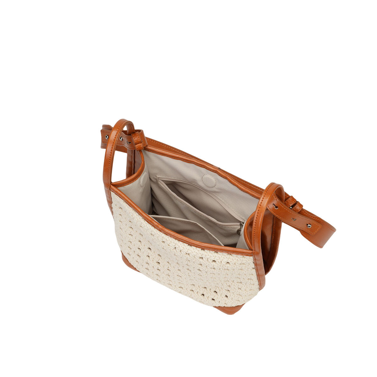 Riviera Waxed Linen & Cowhide Leather Bucket Bag