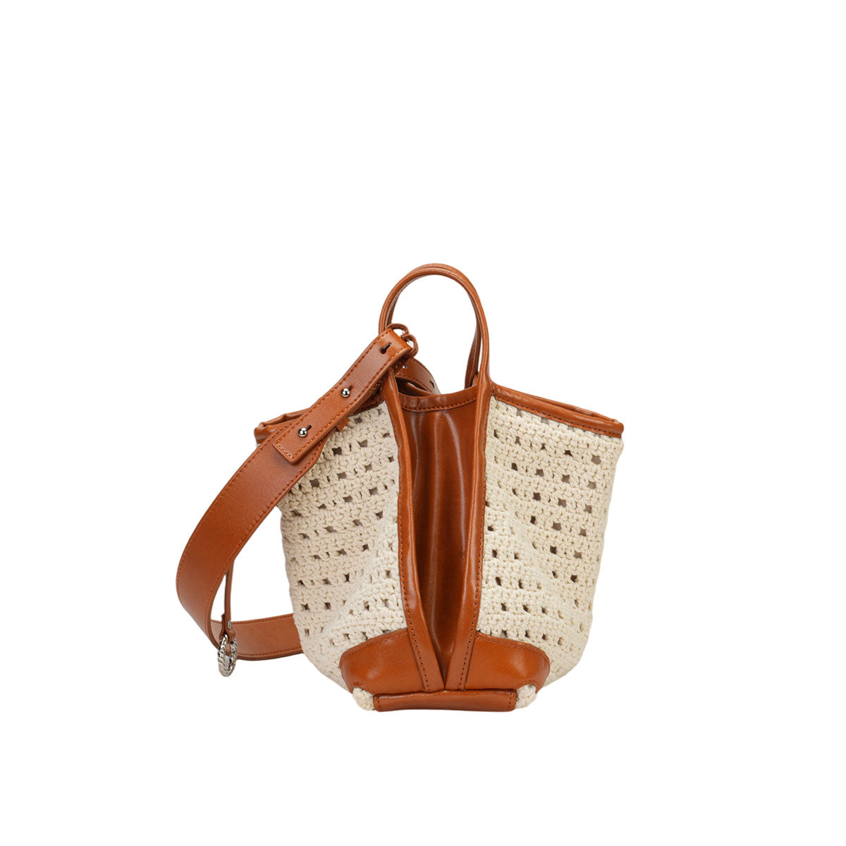 Riviera Waxed Linen & Cowhide Leather Bucket Bag
