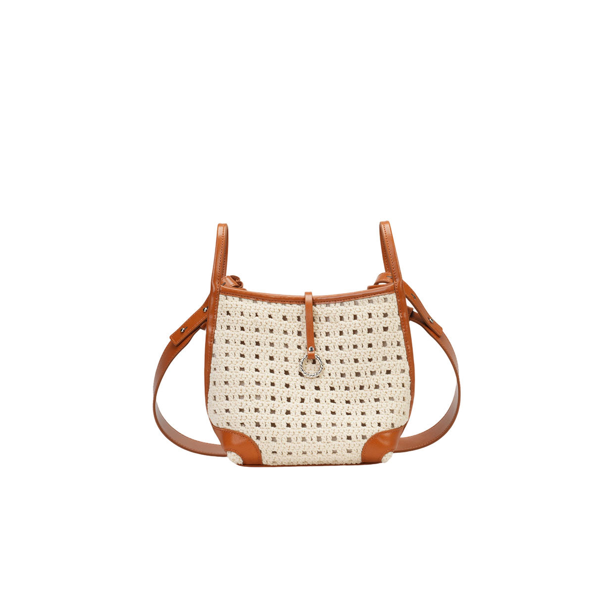 Riviera Waxed Linen & Cowhide Leather Bucket Bag