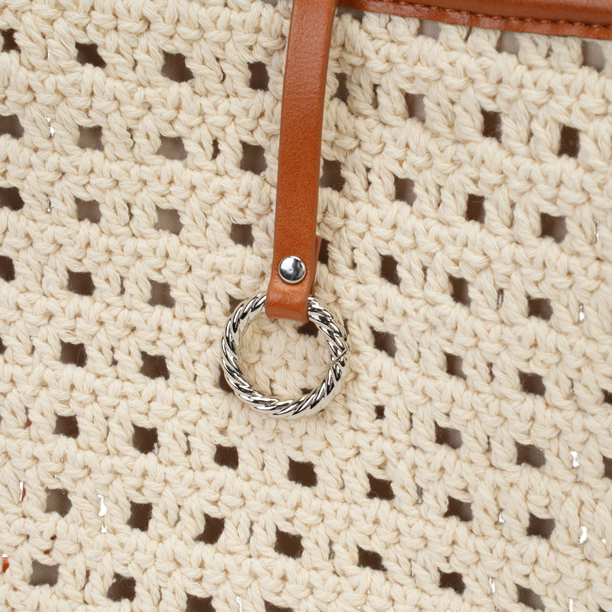 Riviera Waxed Linen & Cowhide Leather Bucket Bag
