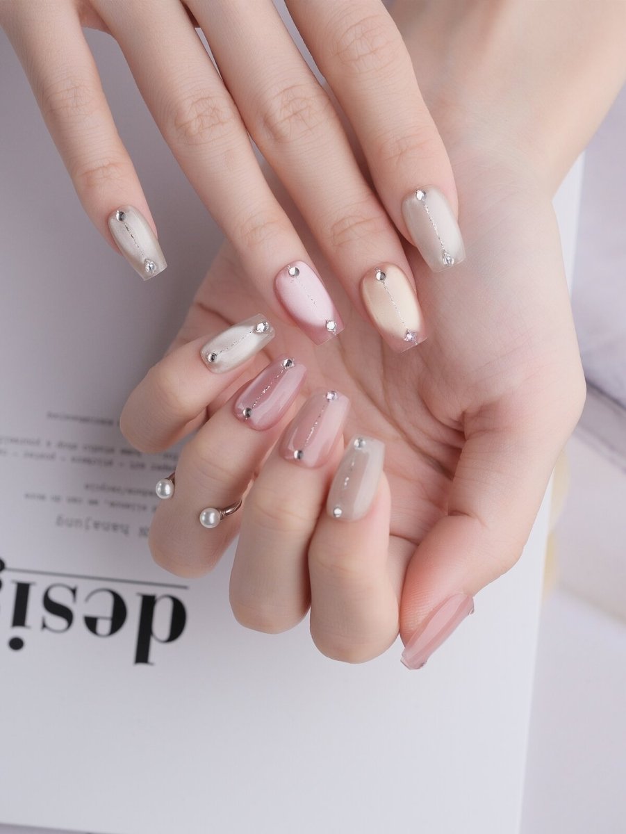 Rosé Glow Shimmer Press-On Nails