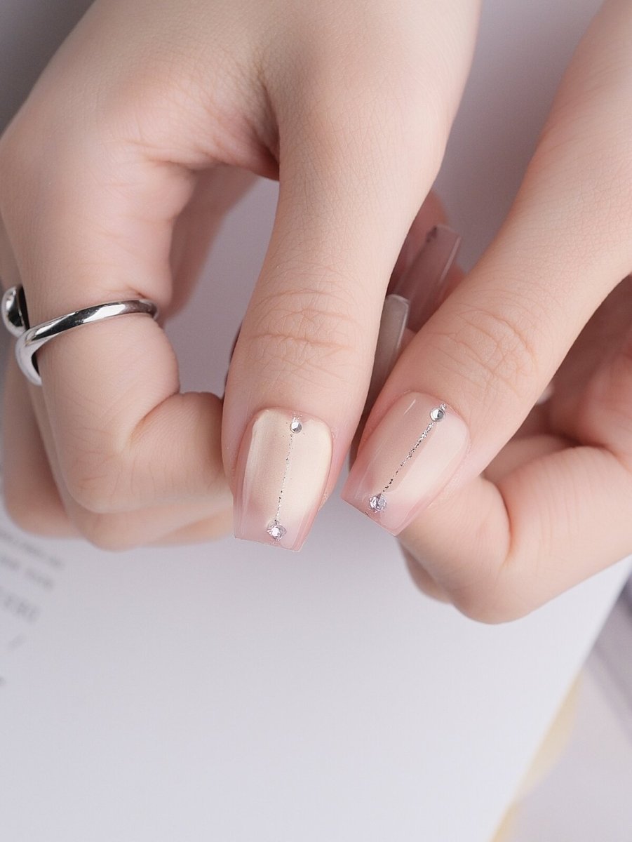 Rosé Glow Shimmer Press-On Nails
