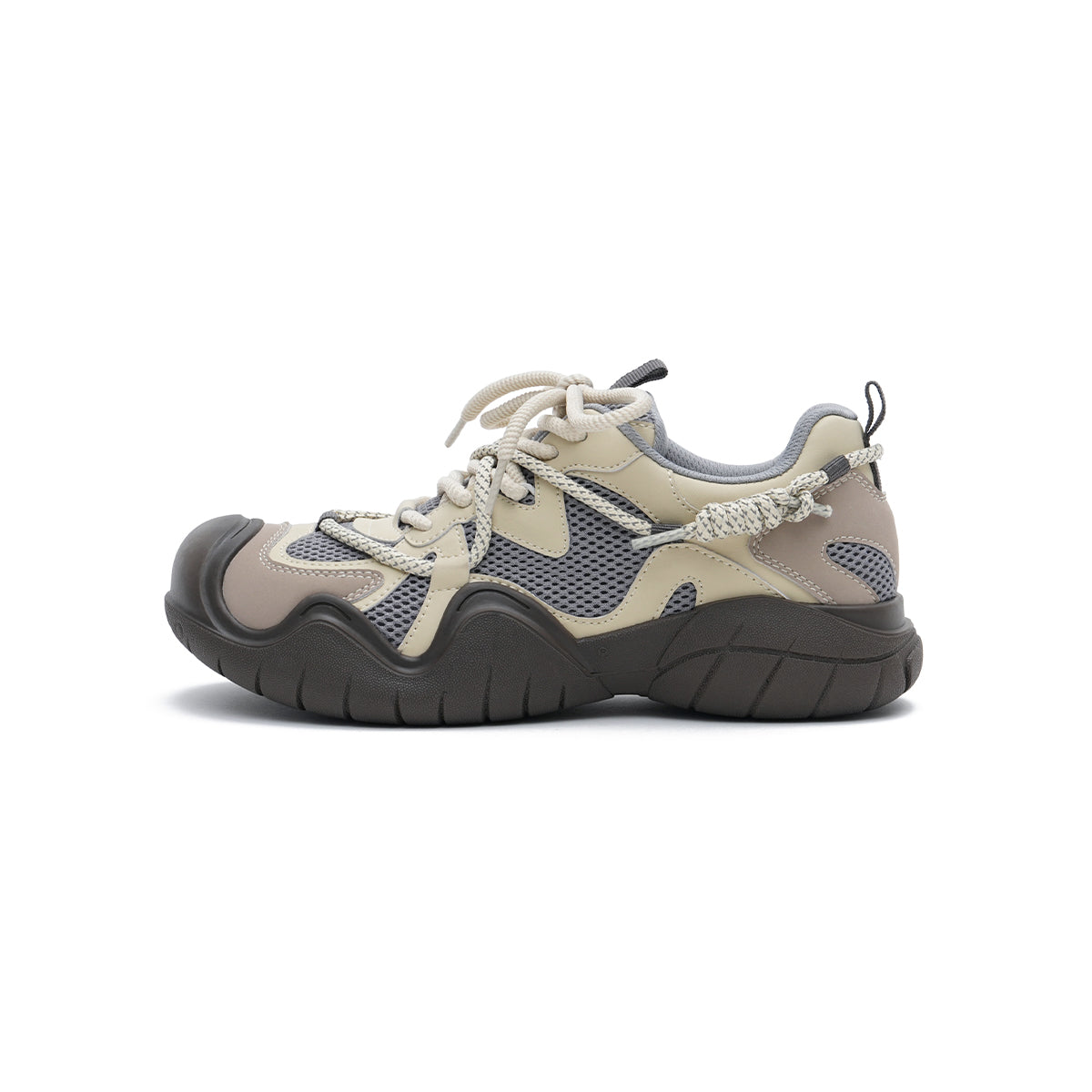 rugged chunky platform sneakers all beige 1