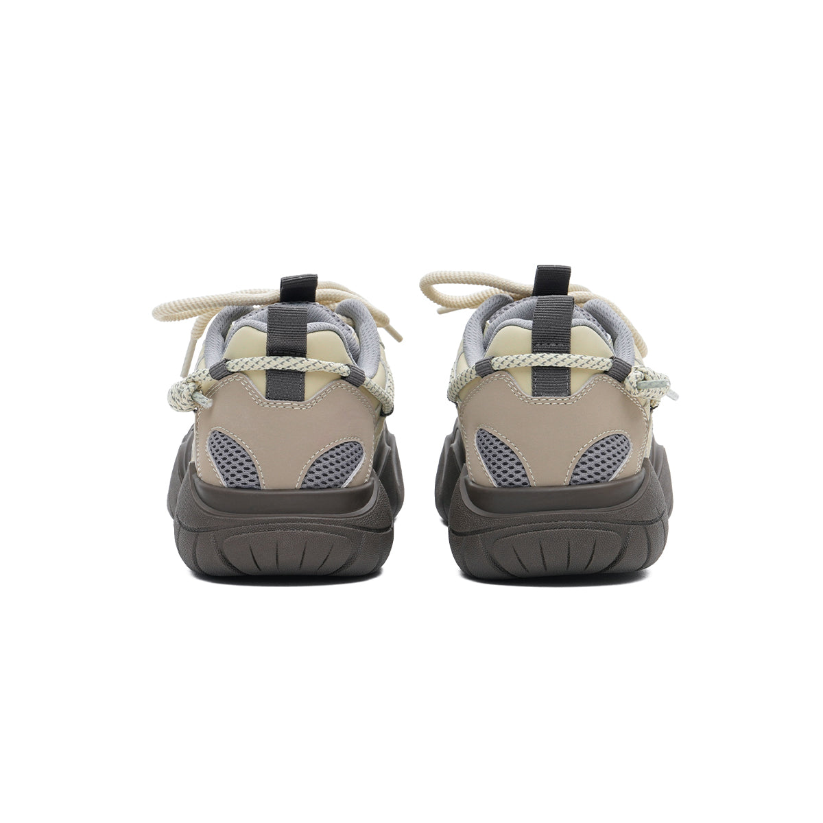 rugged chunky platform sneakers all beige 3