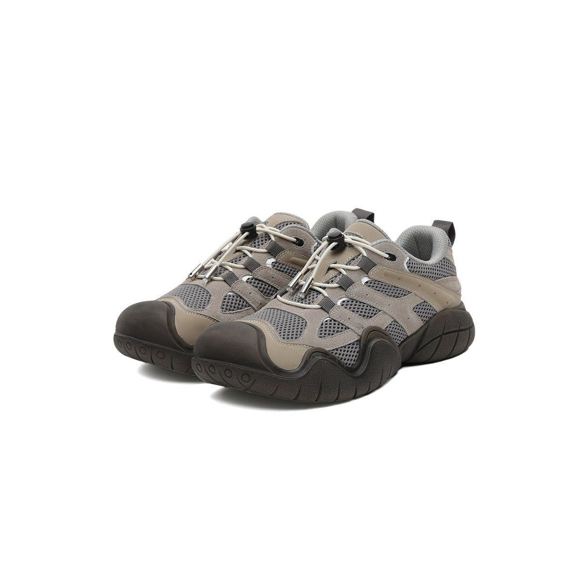 rugged hiking sneakers all grey 2