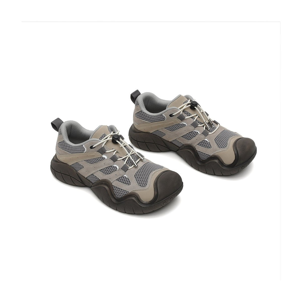 rugged hiking sneakers all grey 3