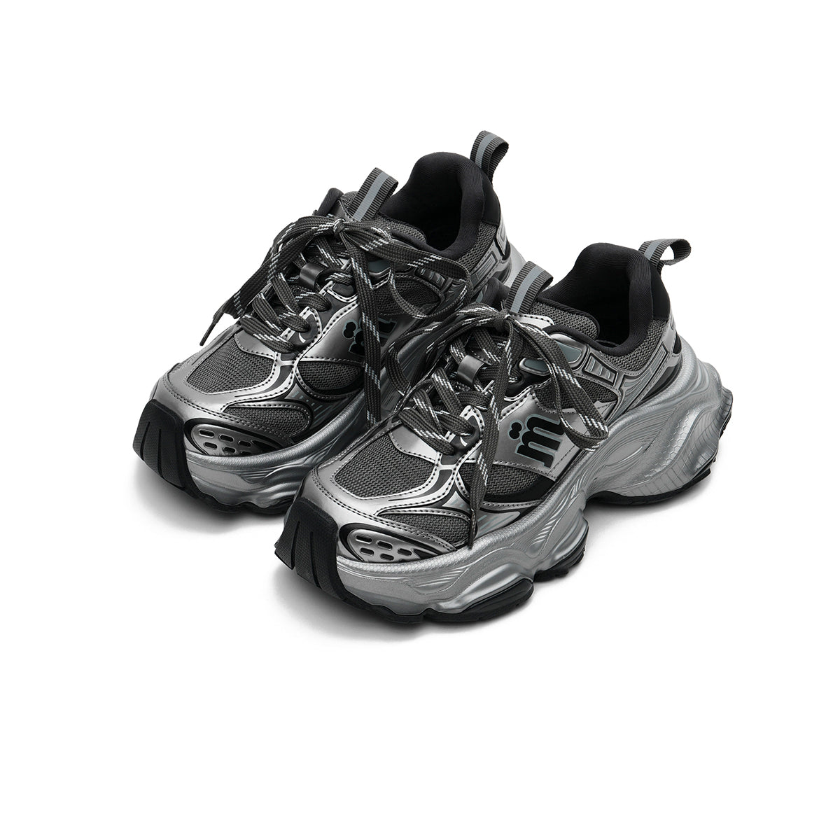 rugged platform sneakers all charcoal 2