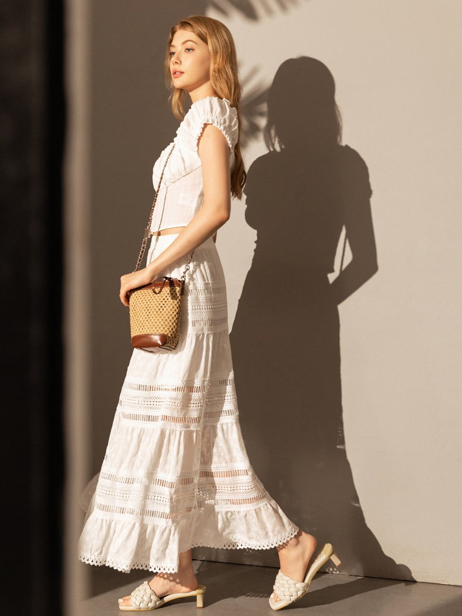 Rustic Rattan Brown Bucket Bag - 0cm