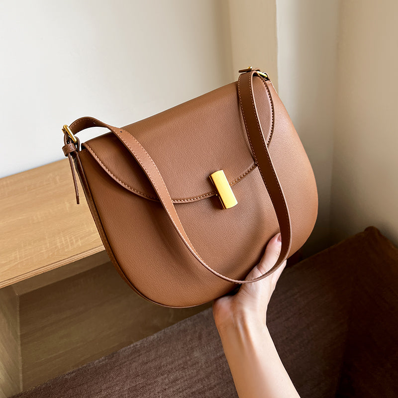 saddle leather crossbody bag brown 6