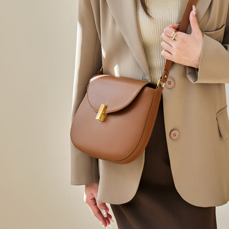 saddle leather crossbody bag brown 9