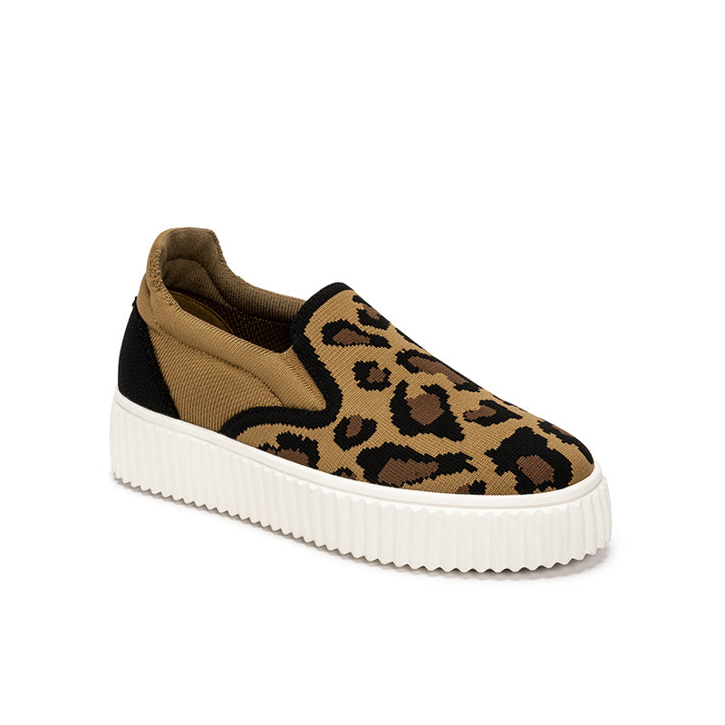 safari thick soled sporty casual slip ons all leopard 4