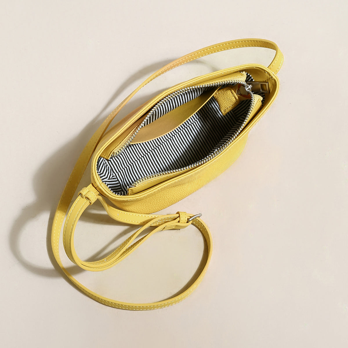 samantha zip top crossbody shoulder bag yellow 3