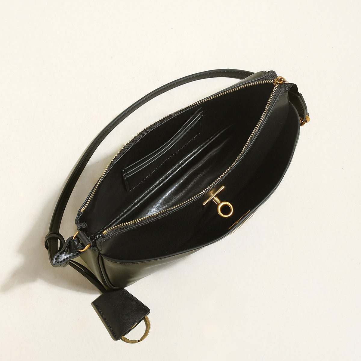 santa monica leather shoulder bag gold 3