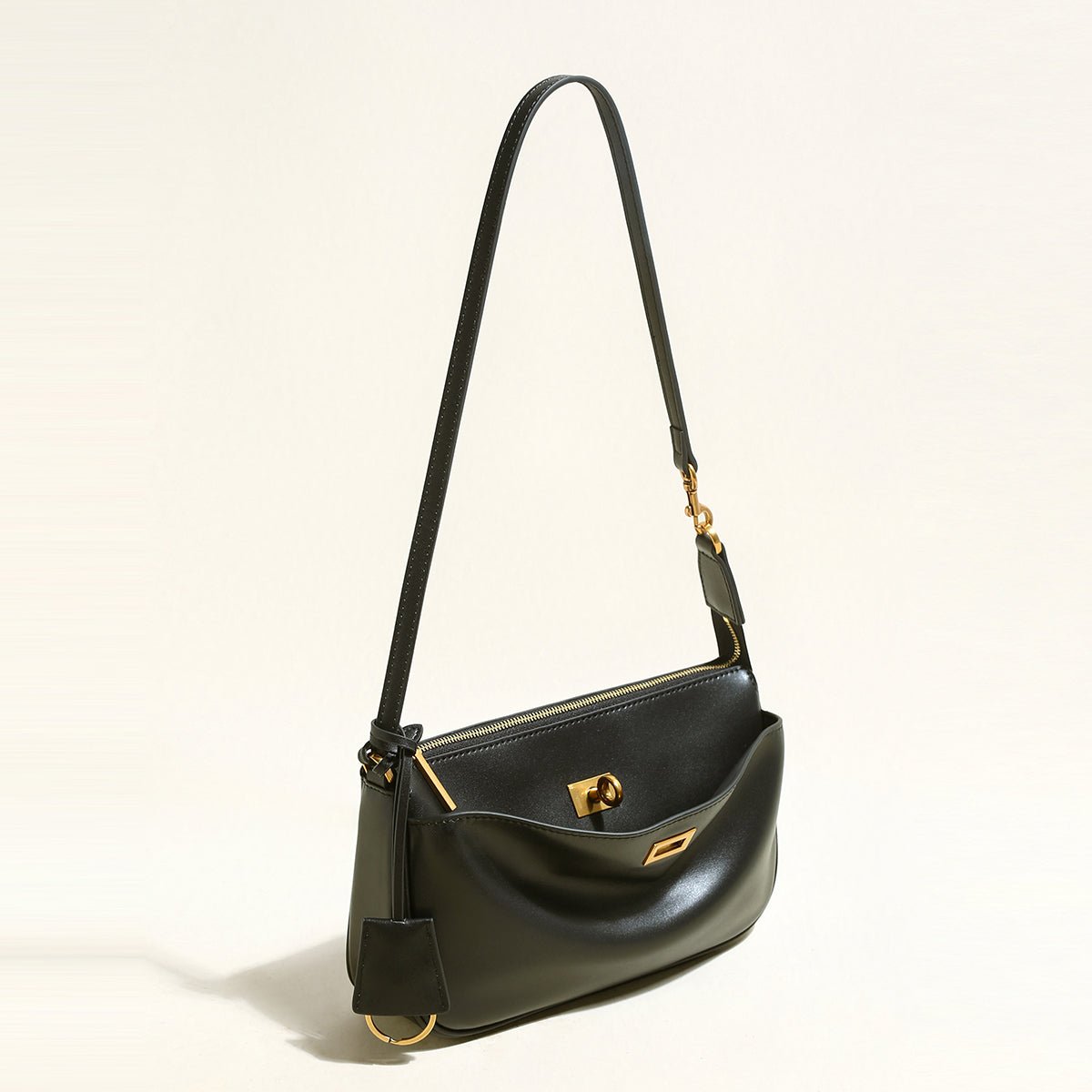 santa monica leather shoulder bag gold 2