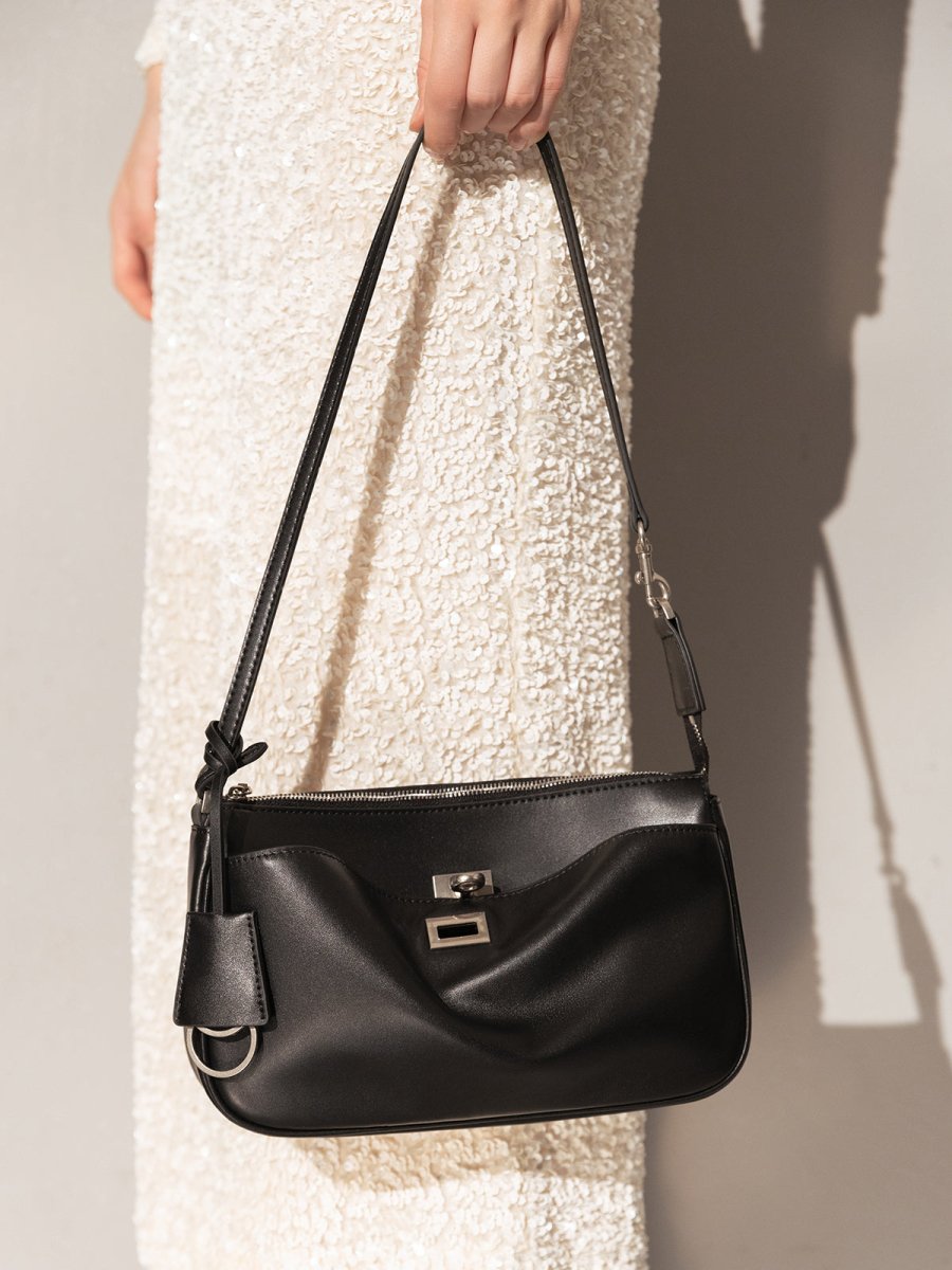 santa monica leather shoulder bag silver 2.JPG