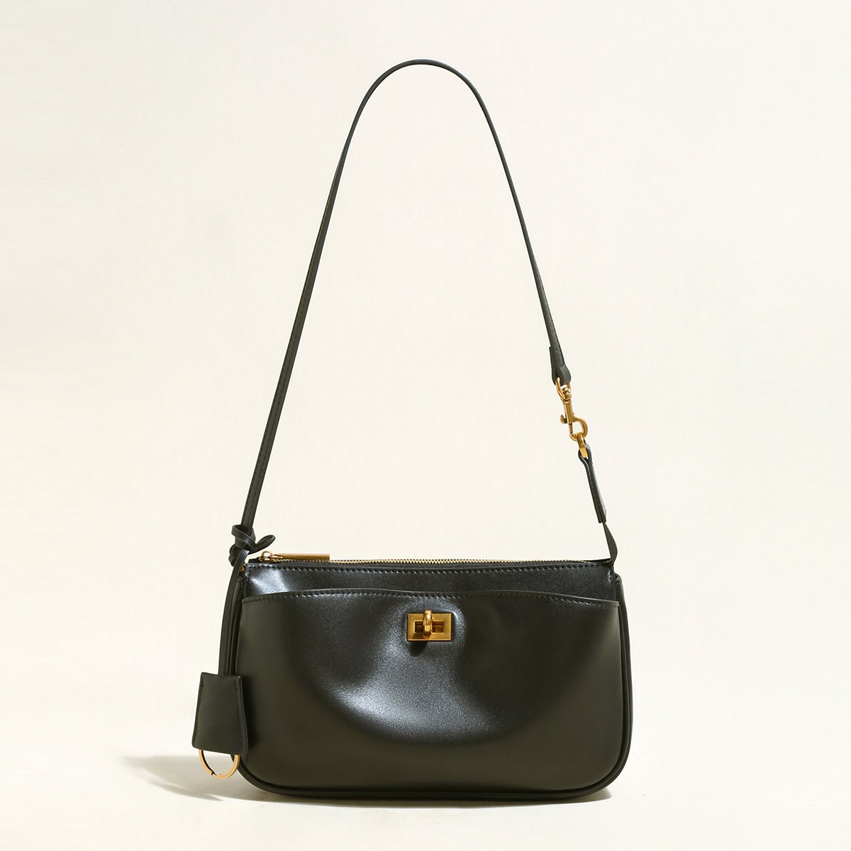 santa monica leather shoulder bag gold 1