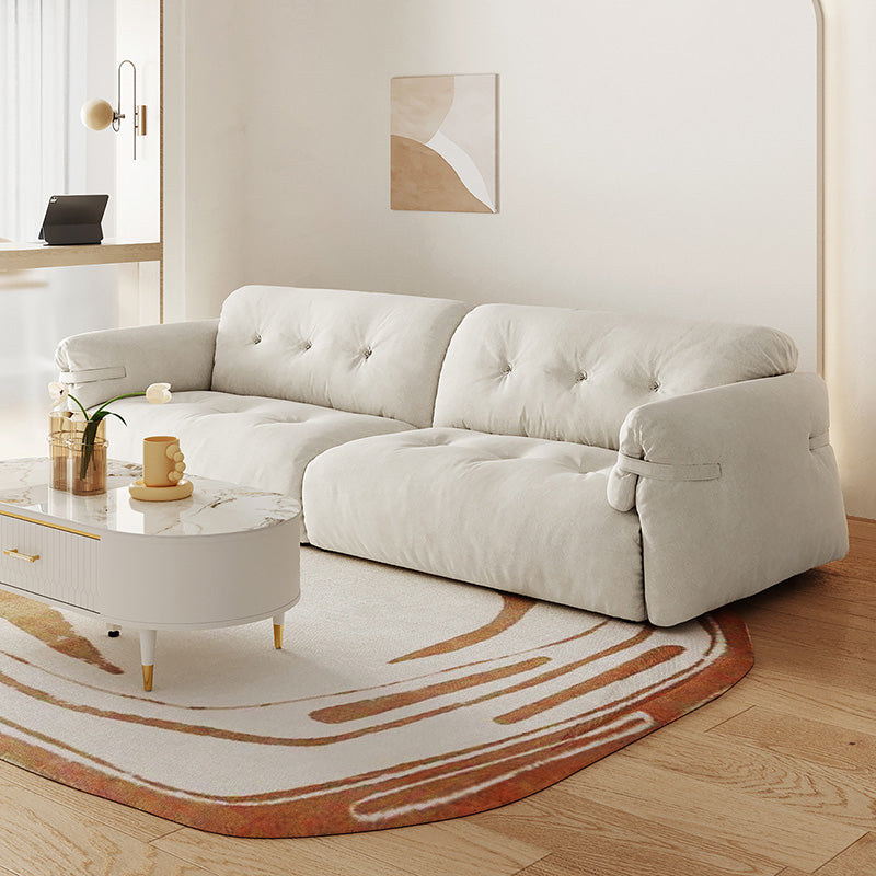 scratch resistant cloud like sofa four seater cream 1