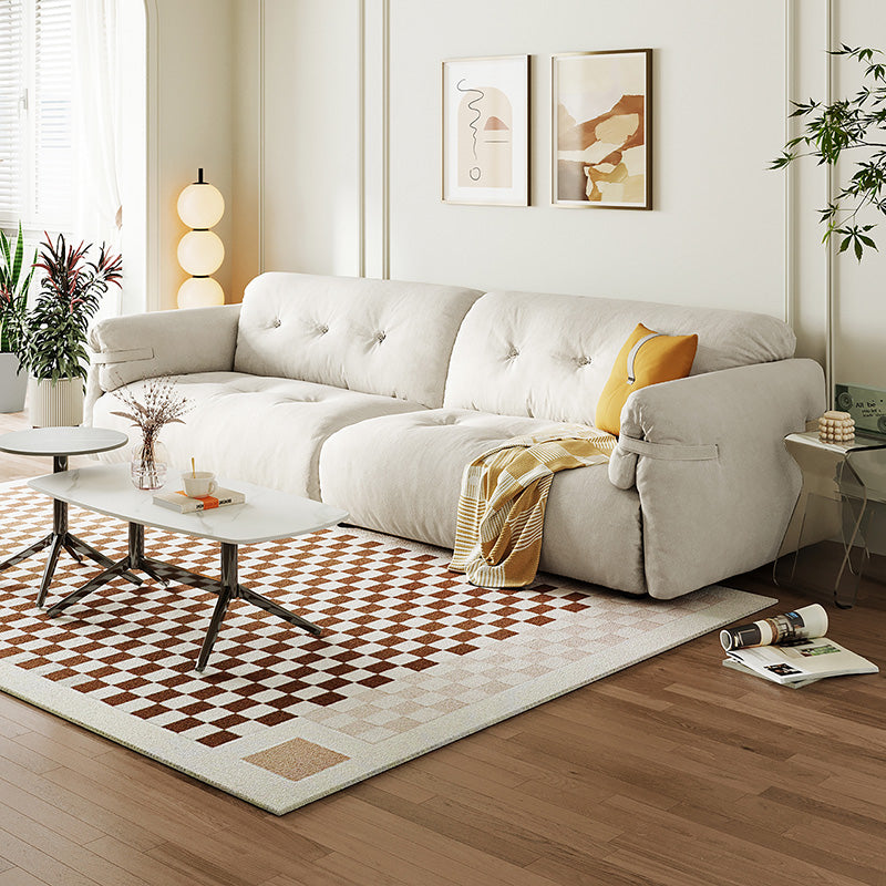 scratch resistant cloud like sofa four seater cream 3