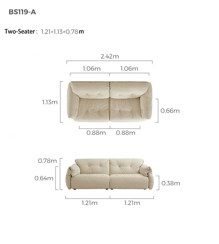 scratch resistant cloud like sofa two seater all 1