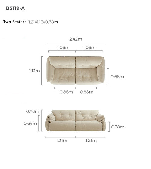 scratch resistant cloud like sofa two seater all 1