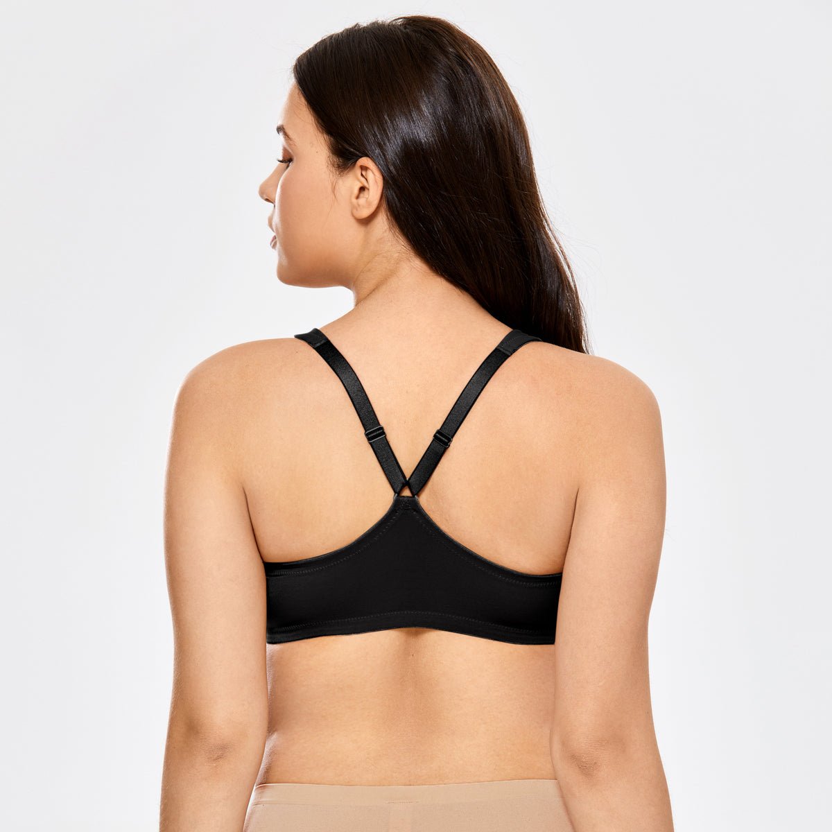 Seamless Front Closure Mesh Wing Underwire Bra
