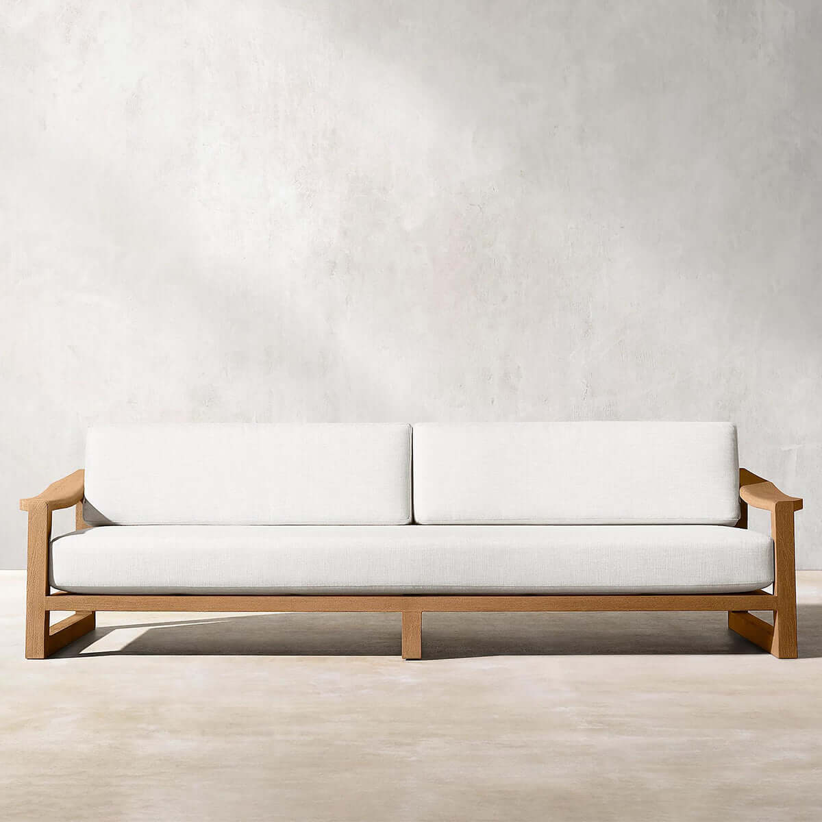 sebastian resort teak sofa four seater natural 1