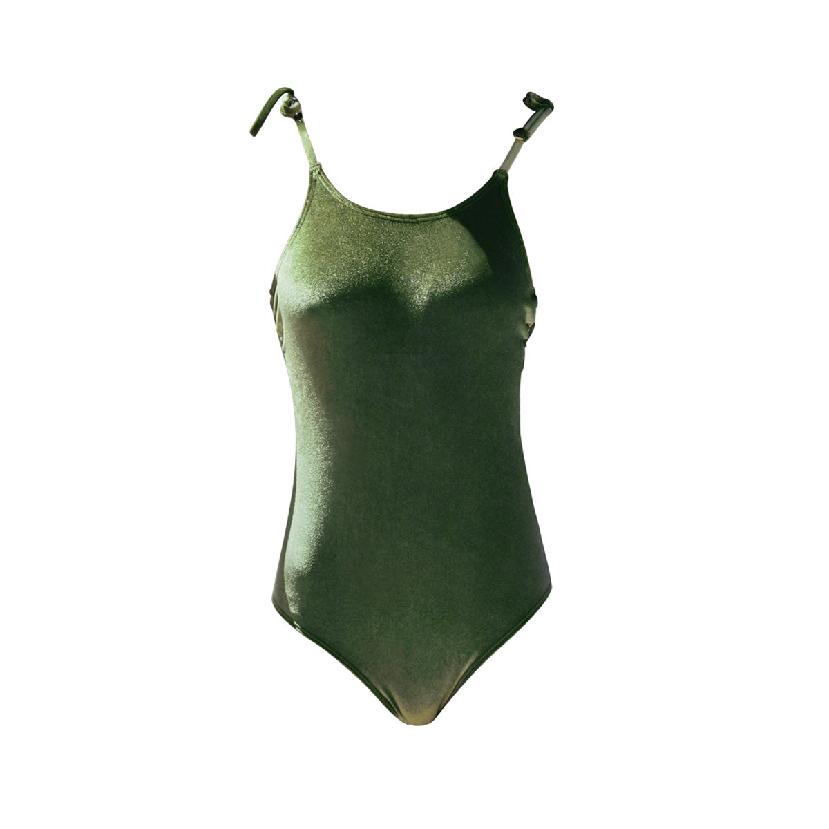 sexy cross back one piece swimsuit all green 4