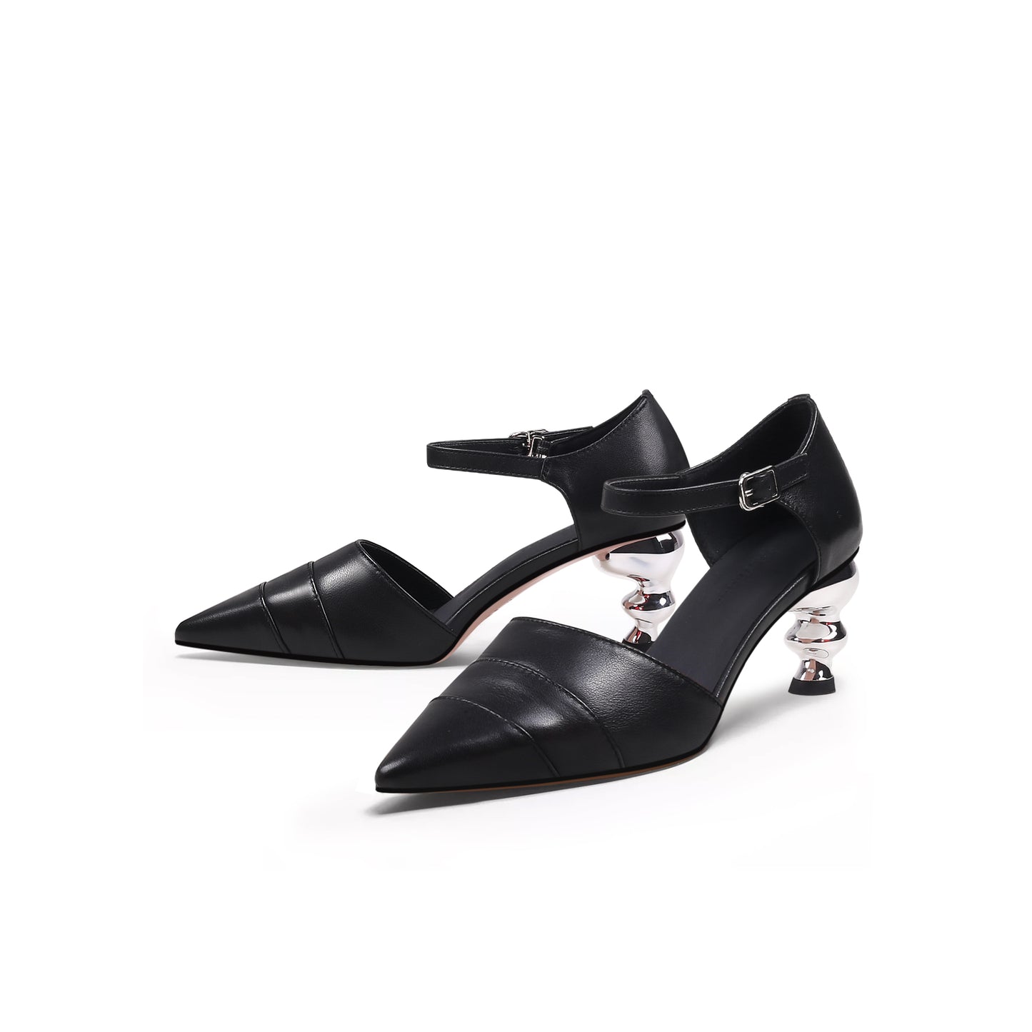 sexy slingback kitten heels all black 6