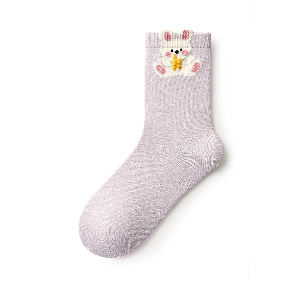 Shake Your Tail 3D Cuff Kawaii Mid - Calf Socks – Women's Pastel 5 - Pair All - Season Set
