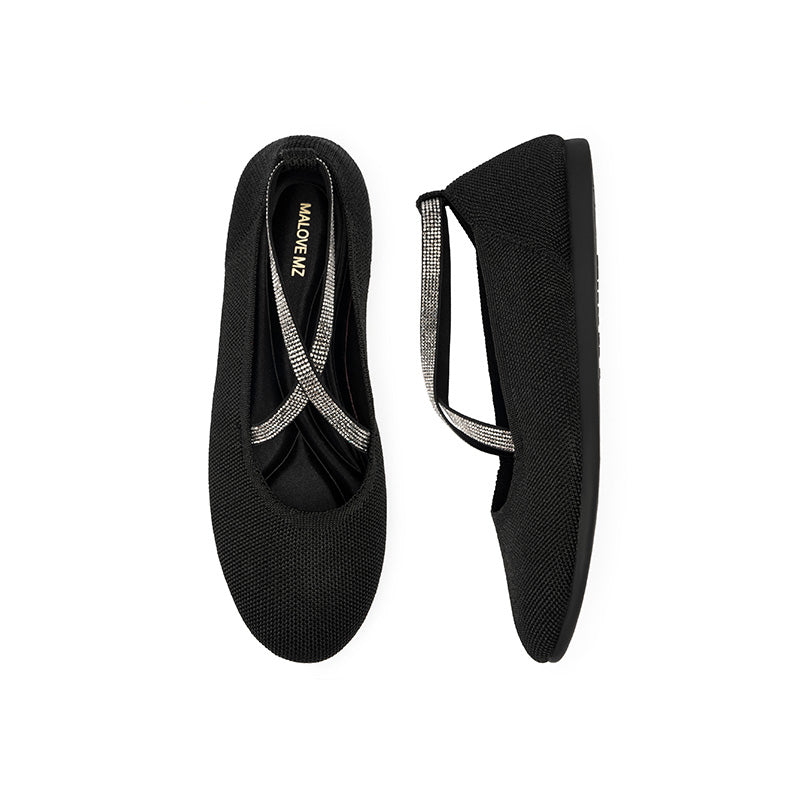 shallow pointed toe flat versatile commuter ballet shoes all black 4