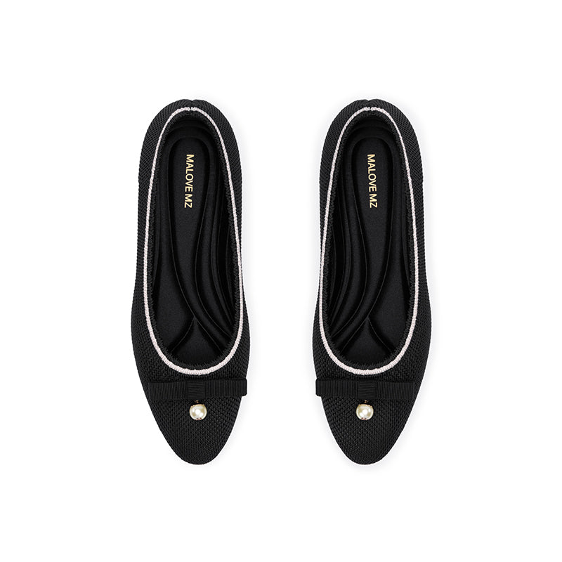 shallow wedge comfortable soft sole work shoes all black 4