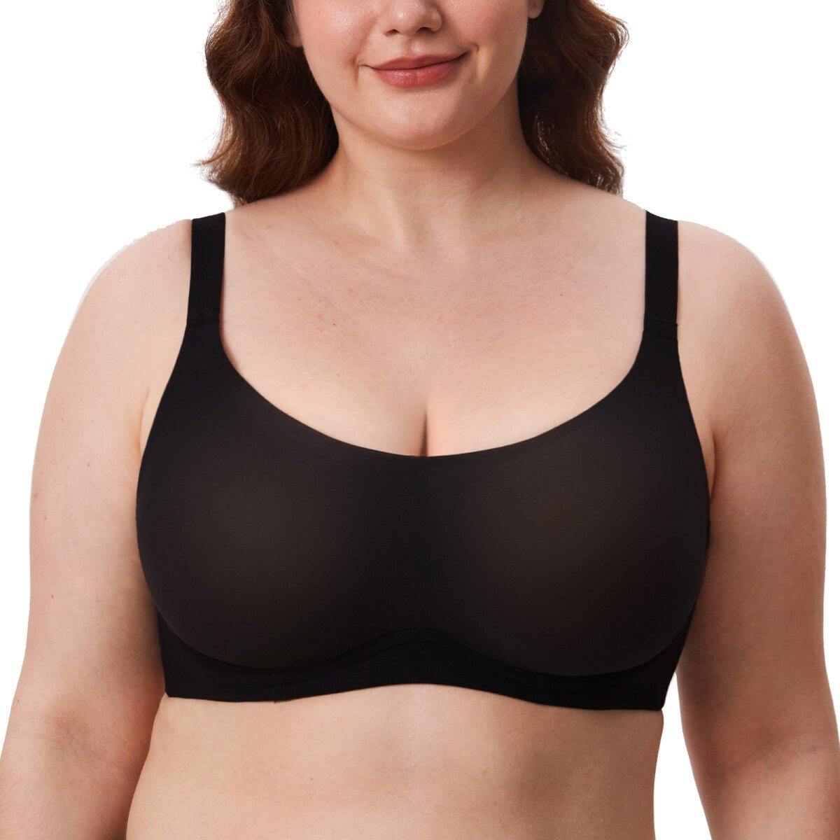 Sheer Double - Layer Mesh Full Coverage Underwire Support Bra