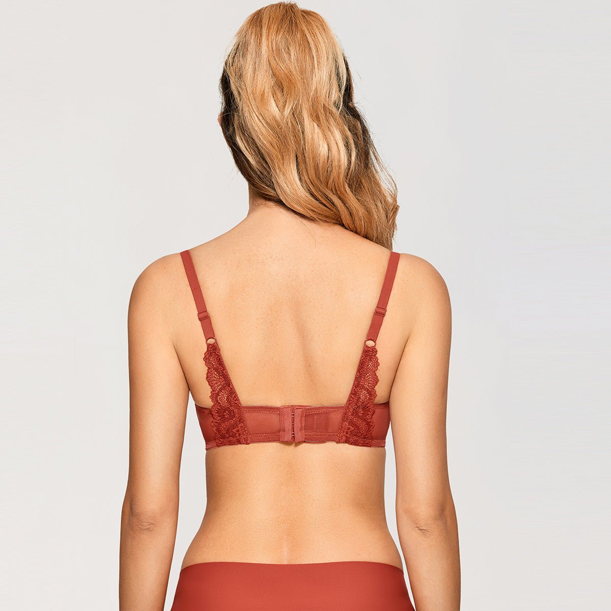 Sheer Lace Minimizer Underwire Full Coverage Bra